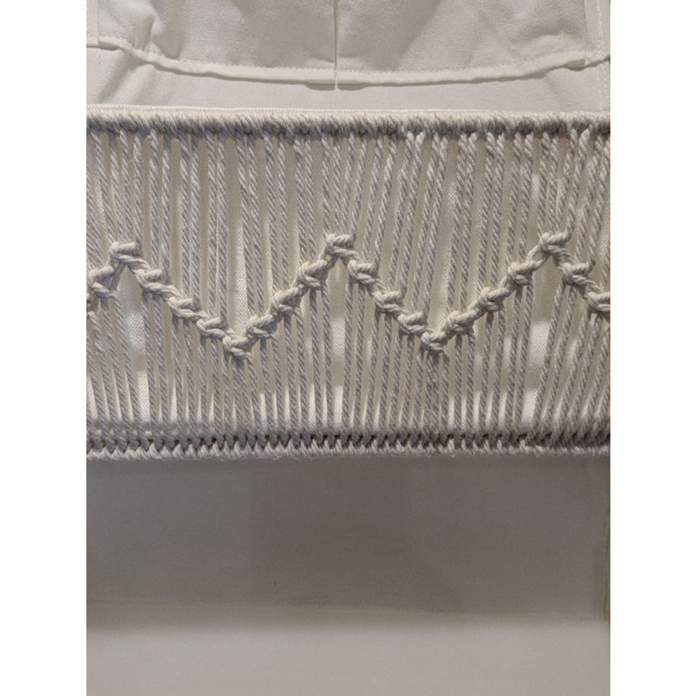 White Over-the-Door Macrame Closet Organizer For Bathrooms Bedrooms Boho - Picture 3 of 11